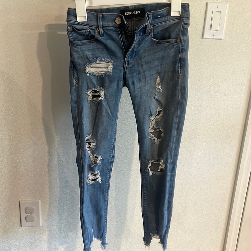 EXPRESS jeans, stretch+, ankle length size 00P